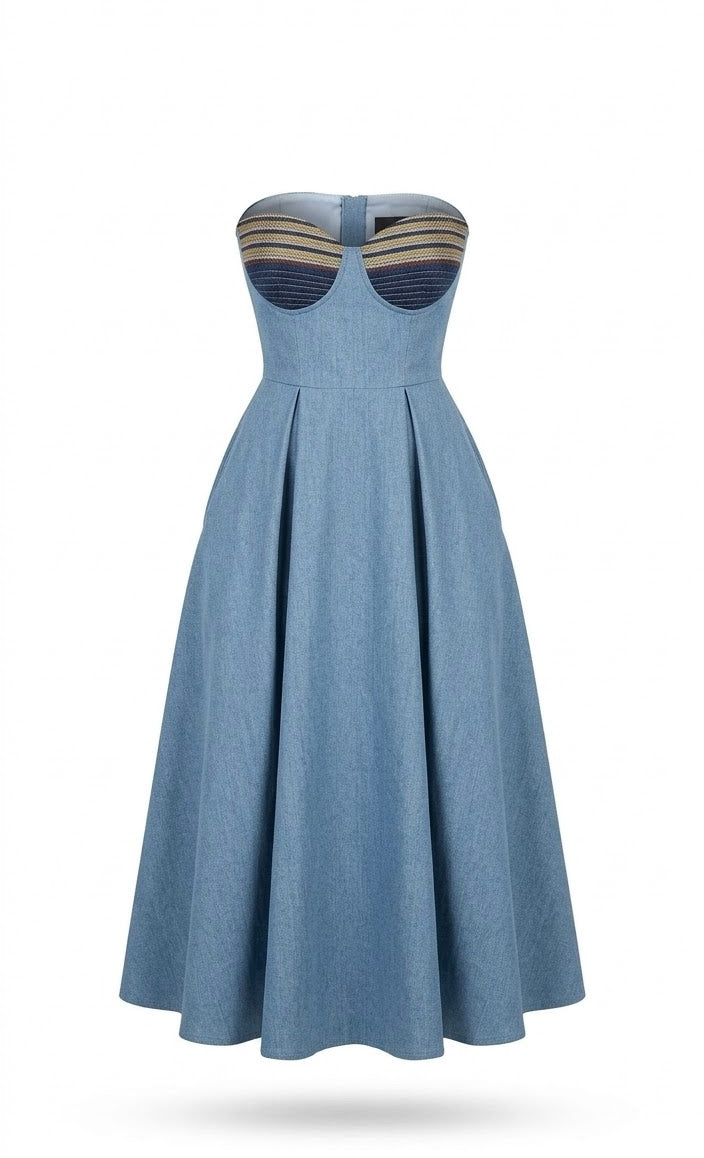 The Heritage Bustier Midi Dress